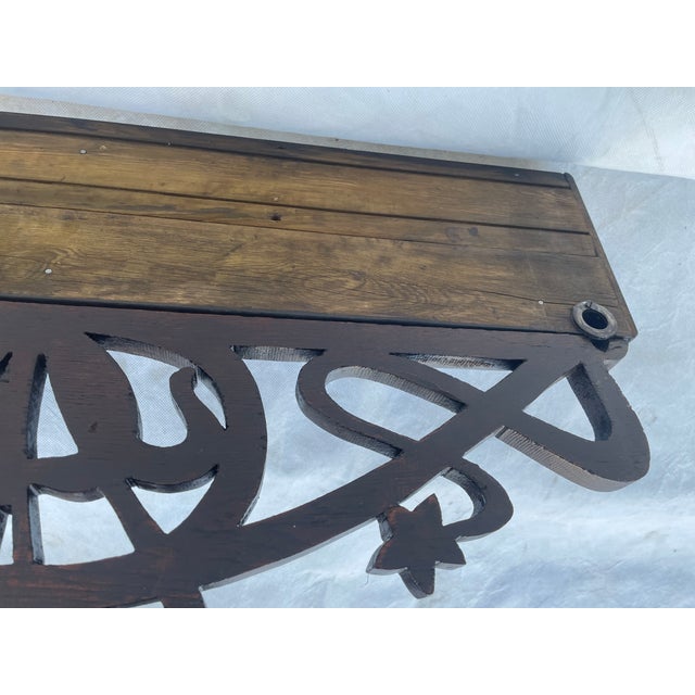 Wood Antique Neo-Gothic Coat Rack in Oak, 1890s For Sale - Image 7 of 18