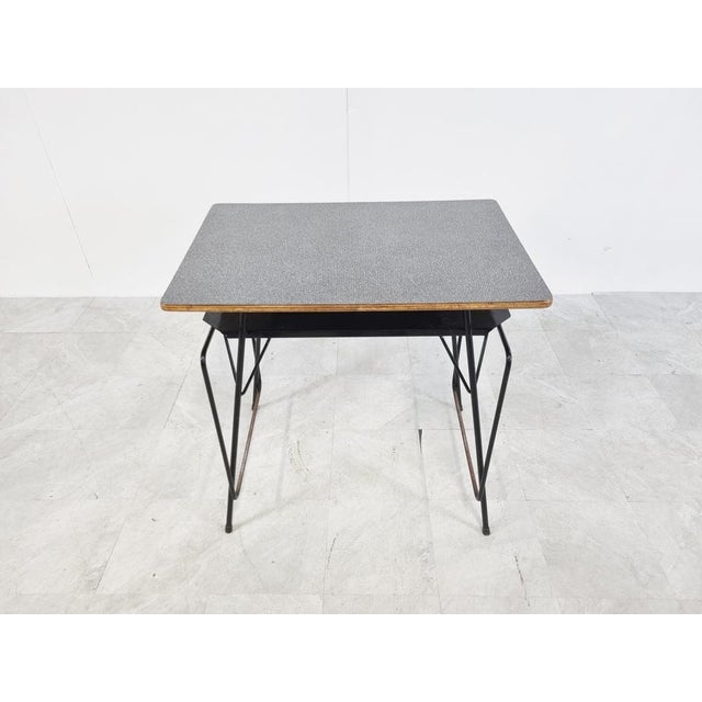 Industrial Vintage Desk by Willy Van Der Meeren for Tubax, 1950s For Sale - Image 3 of 12