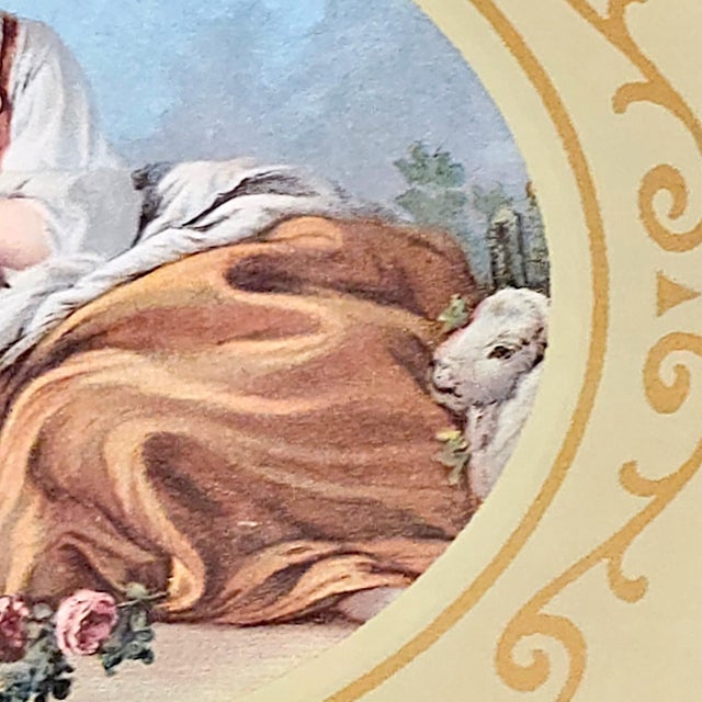Mid-Century French Provincial Rococo Revival Courting Scene Vanity Tray For Sale - Image 4 of 15