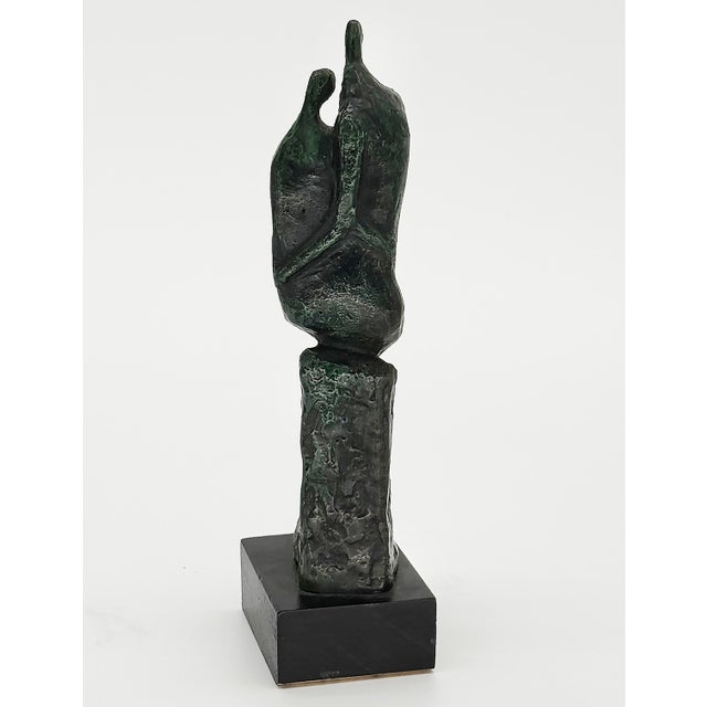 Early 20th Century Moshe Sternschuss Abstract Bronze Lovers Sculpture 183/200, Israel For Sale - Image 5 of 9