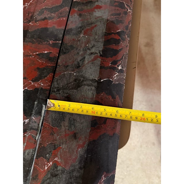 Antique Neoclassical Marble Fireplace Mantel Surround c.1818 Red & Black Stone Architectural Salvage For Sale - Image 17 of 17