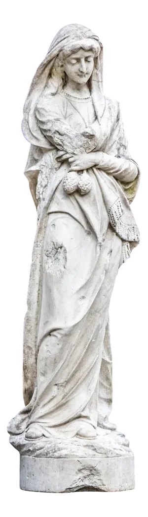 French Marble Statue Personifying of the Four Seasons: Winter, 19th Century