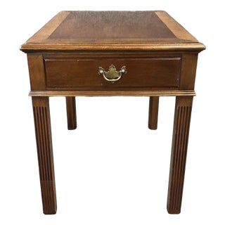 Vintage Hickory Chair Mahogany Side Table, James River Collection For Sale