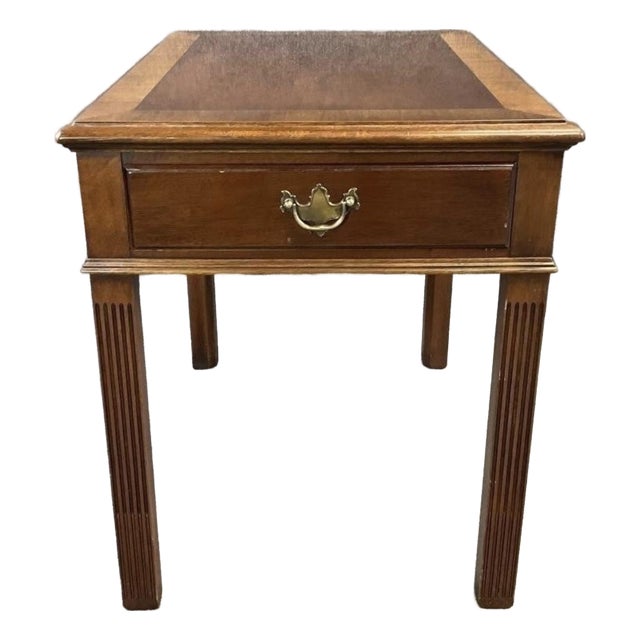 Vintage Hickory Chair Mahogany Side Table, James River Collection For Sale
