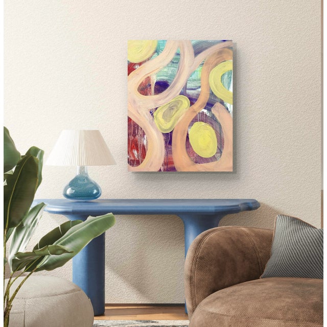 Abstract Matthew Izzo Oil Painting on Canvas, Titled Fairgrounds For Sale - Image 3 of 6