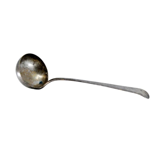 Plain Silver Soup Ladle with Handle For Sale - Image 9 of 9
