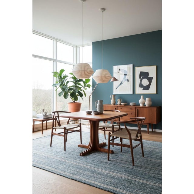 Vintage Extendable Dining Table in Teak with Two Extension Leaves, 1960s For Sale - Image 6 of 13