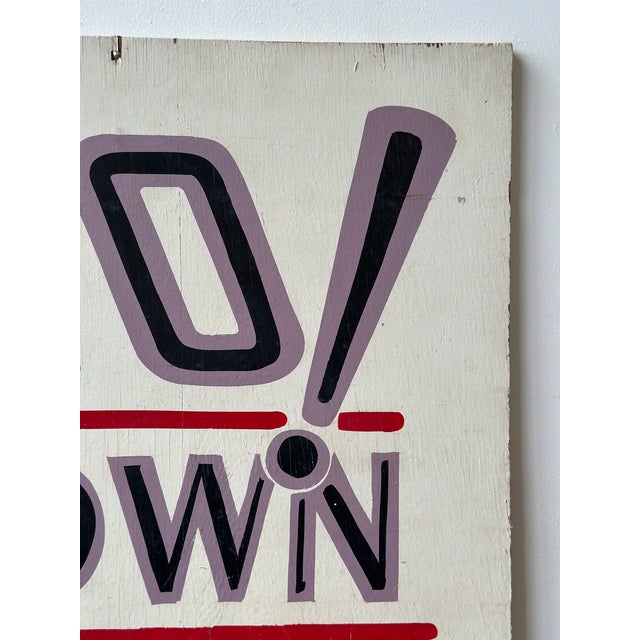 Vintage Folk Art "No Down Payment" Sign, Circa Mid-20th Century For Sale In New York - Image 6 of 10
