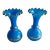 Mid 19th Century Pair of French Napoleon III Bleu Opaline Vases For Sale