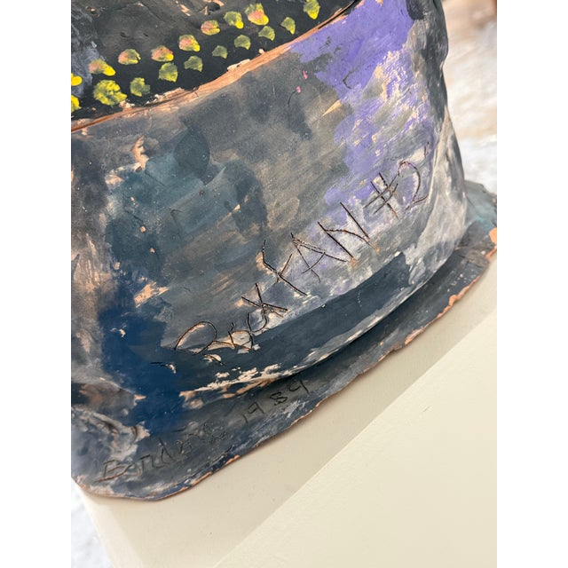 Bondene Allen Rock Fan 2 Sculpture + Pedestal, Signed For Sale - Image 12 of 12