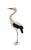 Vintage Hand-Painted Sheet Metal Crane Garden Sculpture For Sale In West Palm - Image 6 of 12