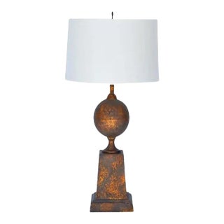 1970s Large Gilt Tole Neoclassical Lamp Base For Sale