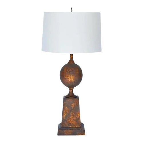 1970s Large Gilt Tole Neoclassical Lamp Base