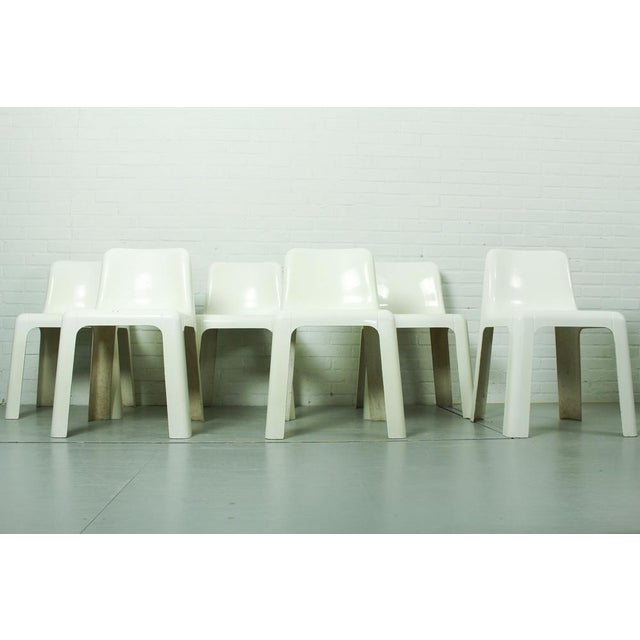 Fiberglass Ozoo 700 Dining Chairs attributed to Marc Berthier for Roche Bobois, 1970s, Set of 6 For Sale - Image 4 of 17