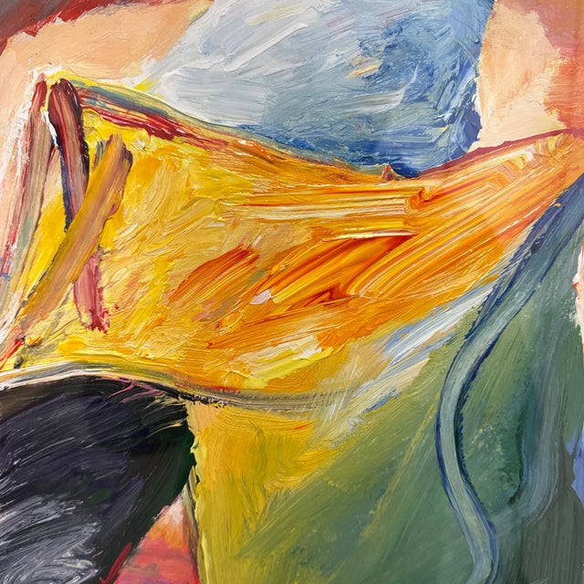 Circa 2001 Albert E. Smith Custom Framed Abstract Painting For Sale - Image 12 of 12