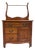 Antique Victorian Oak Washstand With Storage and Towel Rack For Sale