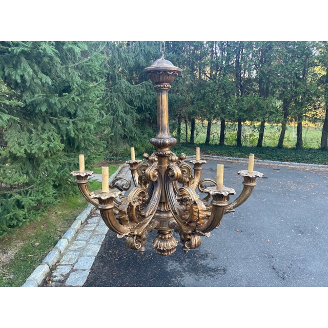 Early 20th Century Baroque Giltwood Chandelier For Sale - Image 11 of 11