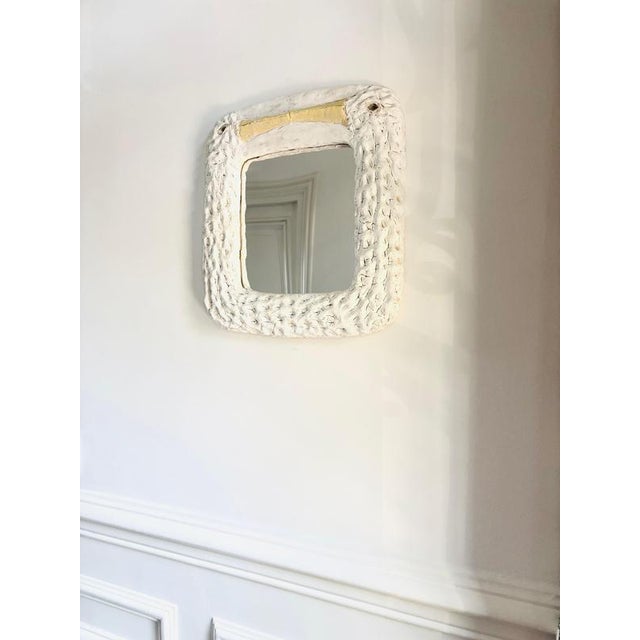 Cicogne French Ceramic Mirror by Renzo Maar For Sale - Image 6 of 9