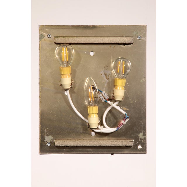 Poliarte Italian Brutalist Sculptural Wall Lamp attributed to Biancardi & Jordan for Poliarte, 1970s, Set of 3 For Sale - Image 4 of 11