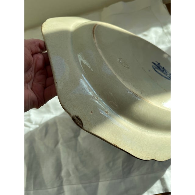 Incredibly Rare Antique 19th Century Blue & White Enoch Wood Transfer-Printed Landscape Platter “Kenmount Dumfriesshire” Scotland Circa 1820’s For Sale - Image 10 of 12