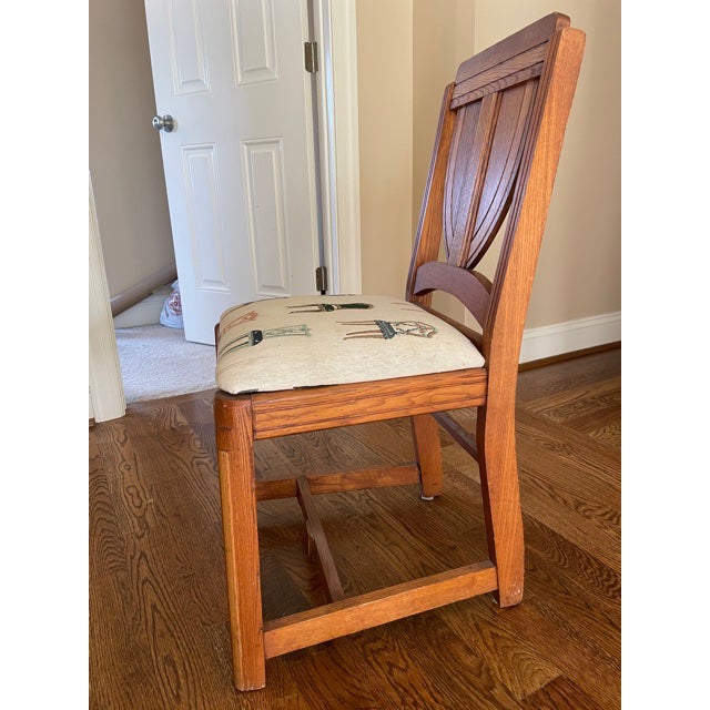 Solid Oak Dining Room Chairs - Set of 6 For Sale - Image 4 of 9