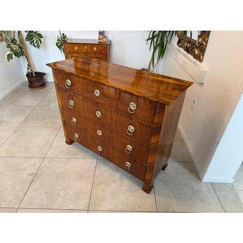 Biedermeier Chest of Drawers in Walnut For Sale - Image 13 of 18