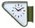 Vintage Green Ships Double-Sided Wall Clock from SEIKO, 1970s For Sale