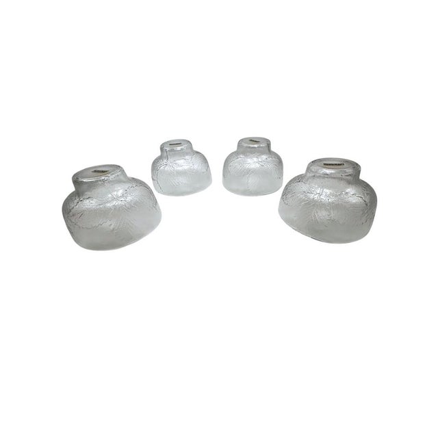 Transparent Mid 20th Century Kosta Boda "Party" Organic Leaf Textured Glass Serving Bowl - Set of 5 For Sale - Image 8 of 8