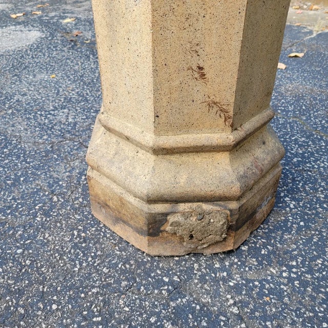 Antique Scottish Salt-Glazed Octagonal Chimney Pot, 31” Tall For Sale - Image 9 of 9