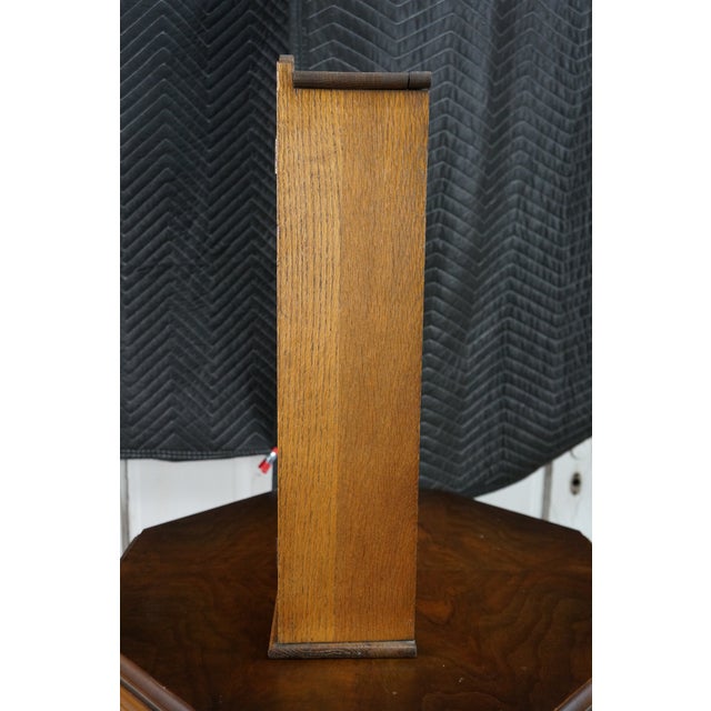Antique Arts & Crafts Neoclassical Oak Apothecary Hanging Medicine Cabinet Curio For Sale - Image 11 of 18