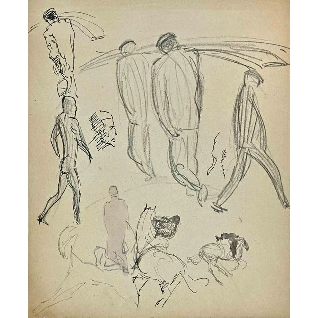 The Sketches of Figures is an original Drawing on paper realized by French painter Norbert Meyre in the mid-20 century....