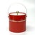 Mid-Century Modern Engine Red & Gold-Trimmed Vintage Ice Bucket For Sale - Image 3 of 7