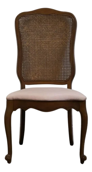 Lenoir Furniture Country French Style Cane Back Dining Side Chair