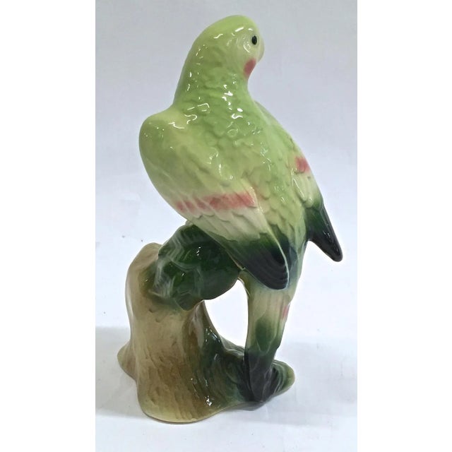 Vintage Ceramic Parrot Sculpture For Sale - Image 4 of 7