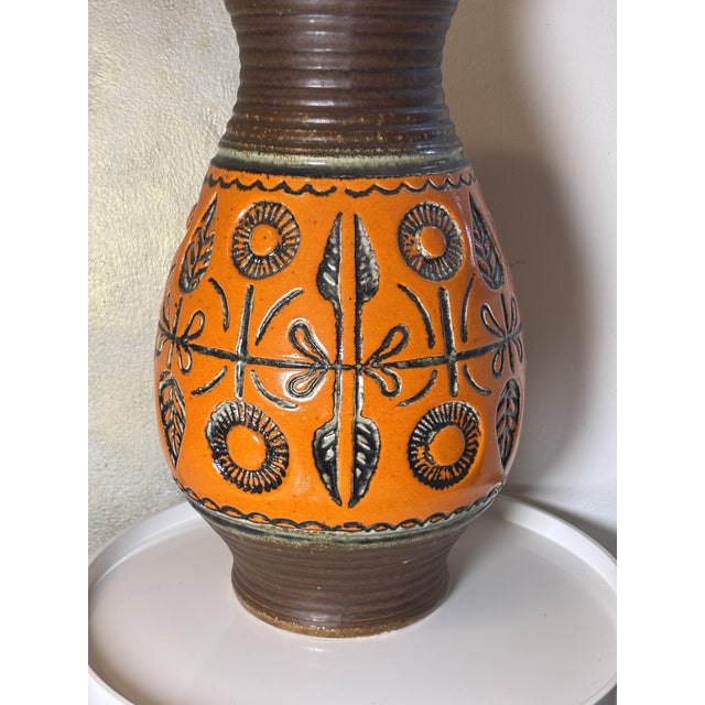 Large Ceramic Floor Vase from Wekara, Germany, 1960s, in Flawless conditions. Designed 1960 to 1969 I have official proof...