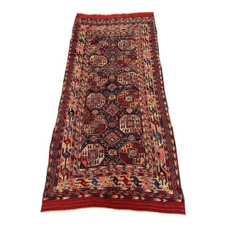 Antique Caucasian Shirvan Hand-Knotted Wool Rug - 11'2" X 5'2" For Sale