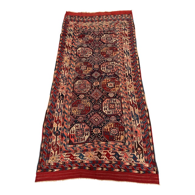 Antique Caucasian Shirvan Hand-Knotted Wool Rug - 11'2" X 5'2" For Sale