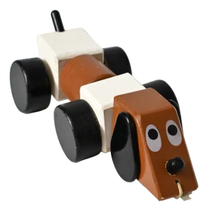 Wooden Pull-Along Dog Toy by Ryk Heuff for Olly Toys, 1970s