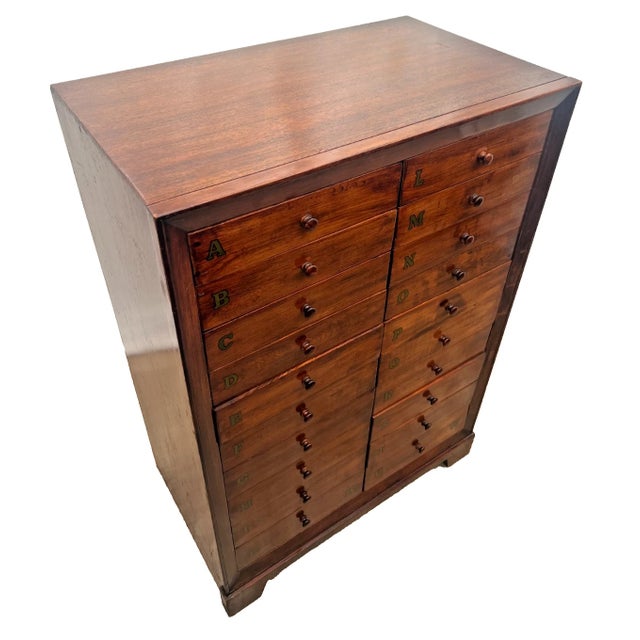 American Antique Industrial Multi Twenty Drawer Mercantile Sheet Music, Filing Chest For Sale - Image 3 of 18