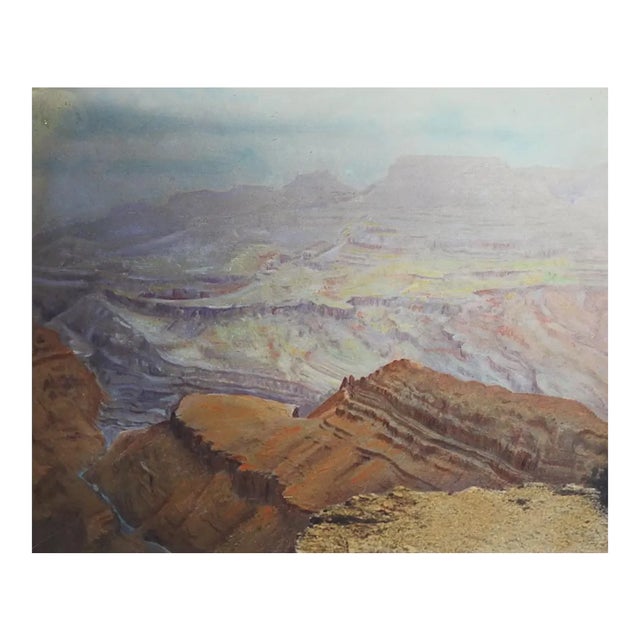 Handcolored Photograph of the Grand Canyon For Sale