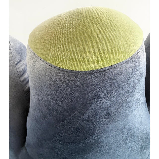 Blue Late 20th Century Original Blue Vintage Ballpark Upholstered Hand Lounge Chair For Sale - Image 8 of 9