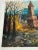 Vintage Abstract City Scape Oil on Canvas For Sale - Image 4 of 12