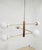 Mid-Century Brass Chandelier with Six Opal Spheres – Italy, 1960s Modular design with pairs of spheres that can be rotated...