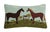 Contemporary Black Horse & Brown Horse Hook Pillow, 12" x 20" For Sale - Image 3 of 3