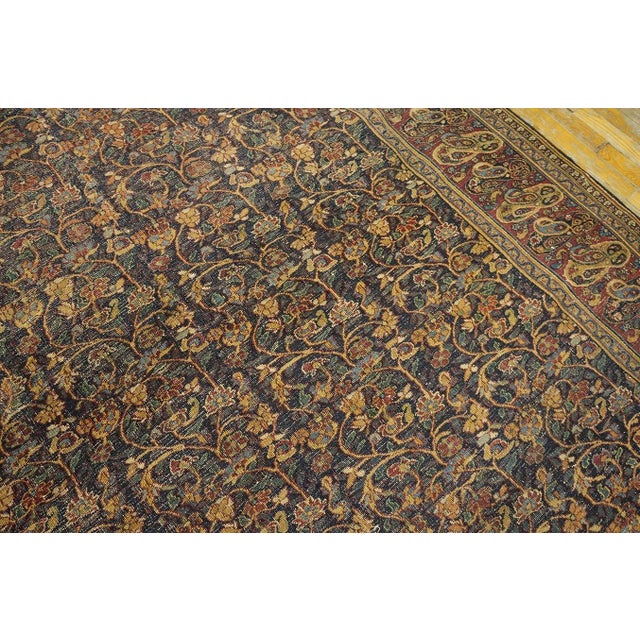 Textile Antique Persian Moud Rug For Sale - Image 7 of 9