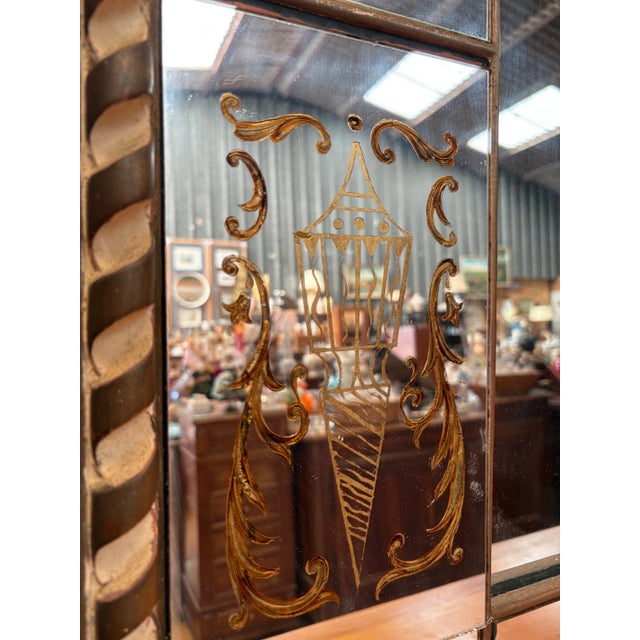 Large Venetian Style Wall Mirror, France, 1955 For Sale - Image 15 of 18