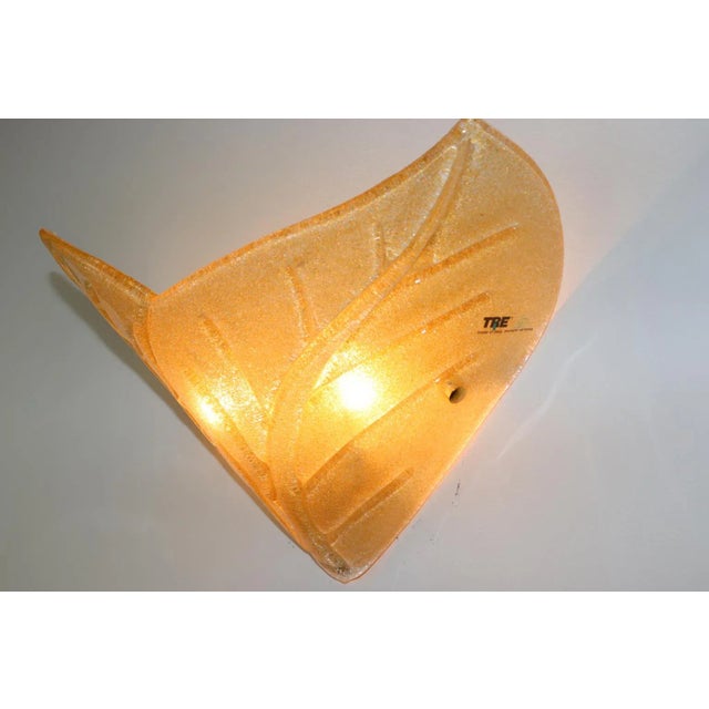 Vintage Amber Murano Glass Wall Lamp For Sale In New York - Image 6 of 12