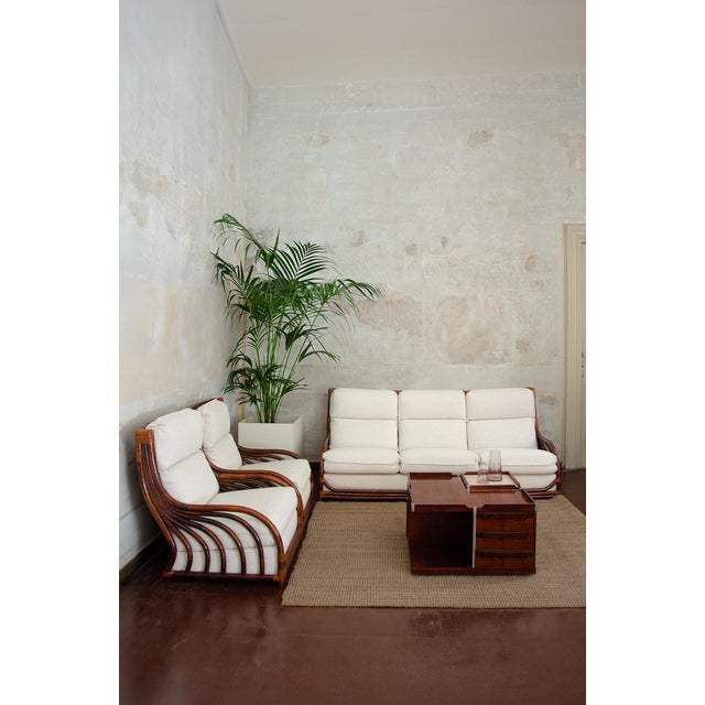 Sofa and Lounge Chairs in Bamboo, 1970s, Set of 3 For Sale - Image 9 of 10