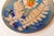 Metal Small Mid-Century American Modern Blue and Peach Botanical Enamel on Copper Dish For Sale - Image 7 of 11