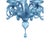 Venetian Blue Satin Murano Glass Chandelier by Simoeng For Sale - Image 4 of 6
